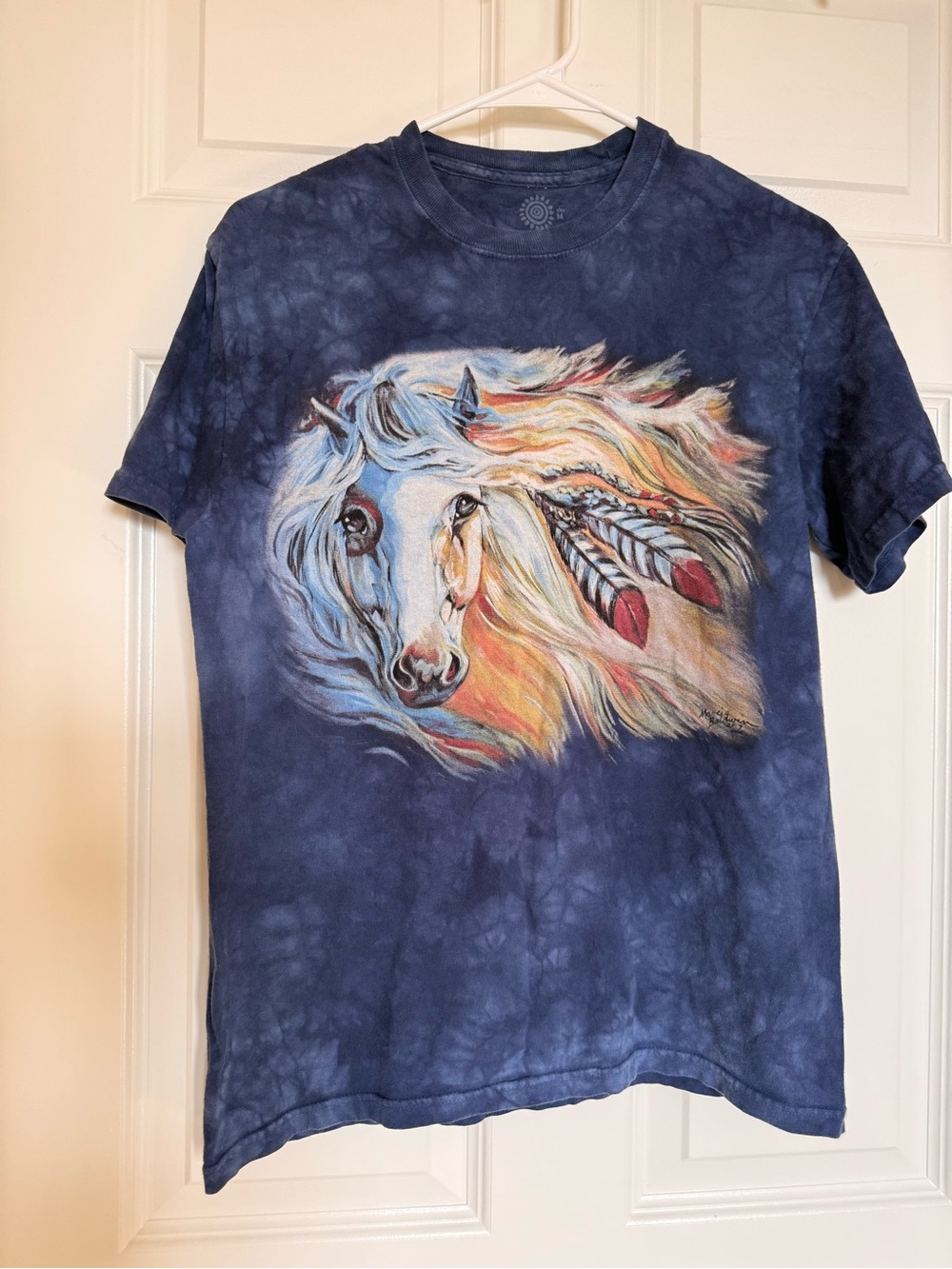 The Mountain Navy Horse Graphic Short-Sleeve Tee